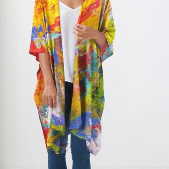 NWT Sheer Wrap, Sherwood Forest by Noora Elkoussy for Shop Vida - Picture 2 of 7